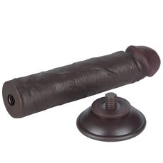 Dildo Dubla Densitate cu ventuza si strat dublu glisant de 20cm, Negru