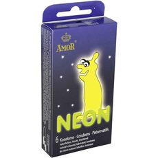 Prezervative Fosforescente Amor "Neon" 6 Bucati