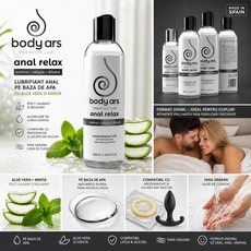 Lubrifiant anal Body Ars, pe baza de apa, 250ml- cu aloe vera