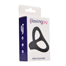 Inel Penis Triplu - silicon negru