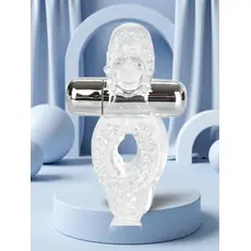 Inel penis CalExotics, Wireless Passion Enhancer, cu glont vibrator detasabil-stand