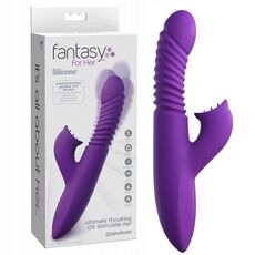 Vibrator Ultimate Thrusting Clit Stimulate-Her cu impingere si functie de incalzire, 23,5 cm.