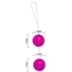 ​Twins Ball - bile vaginale fine pentru antrenarea muschilor vaginali - Exercitii Kegel - Violet- dimensiuni
