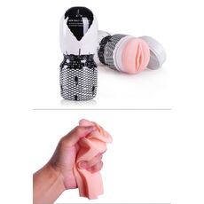 Masturbator Passion Cup Vagina 02, tinut in mana, TPE elastic comprimat