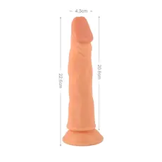 Dildo Realistic Mr Rude 22,6 cm, Piele naturala, diemtru 4 cm