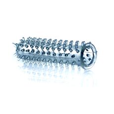 Stimulator Penis Sleeve cu tepi Transparent, detaliu al tepilor si texturii de pe suprafata