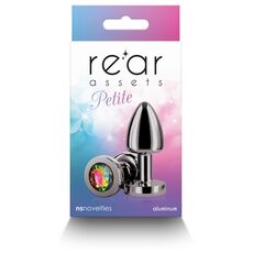 Plug Anal NS Novelties Rear Assets Petite Negru, cutia originala alaturi de produs