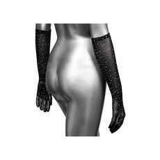 Manusi Lungi Negre Radiance CalExotics cu Strasuri