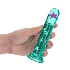 Dildo Realistic REALROCK Suction Cup 6'' Verde Transparent