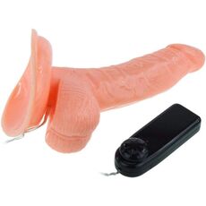 Vibrator cu Telecomanda Super Rota Dong Flesh - Rotatii si Vibratii vedere laterala