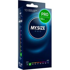 Prezervative MySize PRO 47mm cutie 10 bucati scala marimi 45-72mm