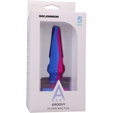 Groovy Silicone Anal Plug, 12,7 cm, Berry - cutie