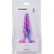 Groovy Silicone Anal Plug, 12,7 cm, Berry ambalaj