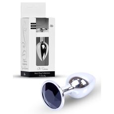 Plug Jewellery Silver, cristal negru - cutie B-Series alaturi de plugul anal bijuterie
