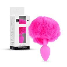 Plug Silicon cu Coada Jewellery Bunny Tail Pink, cutia B-Series alaturi de produs