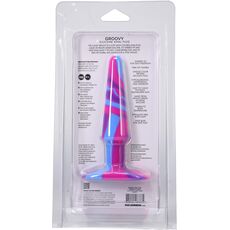Groovy Silicone Anal Plug, 12,7 cm, Berry cutie verso