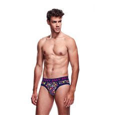 Chiloti Barbati Envy Menswear Unicorn si Donuts Bleumarin - vedere fata, imprimeu gogosi si curcubeu