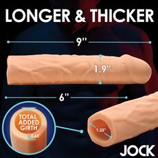 Manson Prelungitor Penis JOCK dimensiuni 9 inch lungime 1.9 inch latime 0.65 inch grosime adaugata