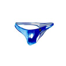 Tanga Barbateasca CUT4MEN Provocative Skai, Albastru, detaliu material Skai