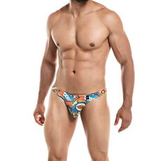 Tanga Barbateasca CUT4MEN Provocative Cartoon, detaliu material Skai