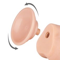 Baza ventuza detasabila a dildo-ului Lovetoy Sliding Skin, care se infileteaza si deinfiliteaza usor