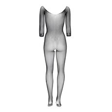 Bodystocking Martha Diamond, vedere plata din spate, maneci 3/4 si decupaj lateral