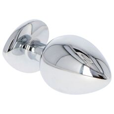 Plug anal metalic Heart Jewel, vedere din spate a bazei in forma de inima