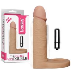 Dildo de 14,70 cm lungime și 3,30 cm &icirc;n diametru, cu inel conceput pentru a &icirc;nfășura dildo-ul centurii strap-on și astfel a obține două dildo-uri pentru dublă penetrare.