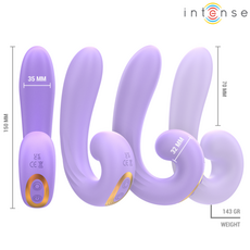 Vibrator INTENSE Meryl Double Vibration Clitoris, 10 Viteze, incarcare USB
