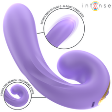 Vibrator INTENSE Meryl Double Vibration Clitoris, 10 Viteze, incarcare USB