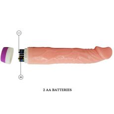 Vibrator Pleasure Vibe Flesh, [22 cm x 4cm] telecomanda