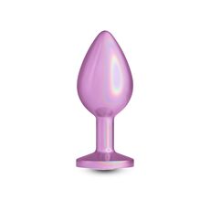 Plug Anal NS Novelties Iridescent Plug Medium, Roz Auriu, imagine principala