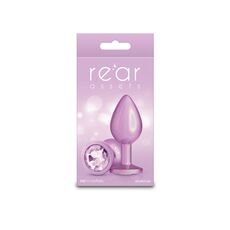 Plug Anal NS Novelties Iridescent Plug Medium, Roz Auriu, detaliu