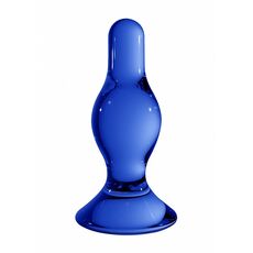 Butt Plug de sticla, Chrystalino Classy Blue, albastru