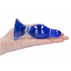 Butt Plug de sticla, Chrystalino Classy Blue, albastru