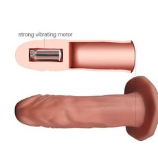 Vibrating Unisex Hollow Strap On - sectiune motor vibrant interior