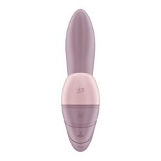 Vibrator Satisfyer Supernova, profil lateral cu bratul insertabil si corpul de comanda roz