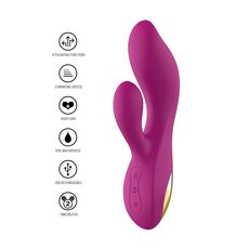 Vibrator Rabbit ToyJoy Freya Rumble, Roz, vedere suplimentara 5