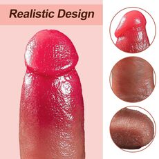Detaliu al designului realist al vibratorului B-Series, cu textura fina si glandul in relief