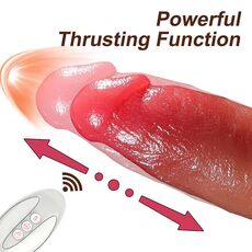 Functia de impingere a vibratorului realist B-Series, miscare de dus-intors controlata de la distanta