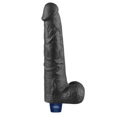 Vibrator Lovetoy Real Softee 10.5 inch negru langa cutia originala de vanzare