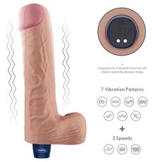 Butonul unic si cele 7 tipare de vibratie plus 3 viteze ale vibratorului Real Softee