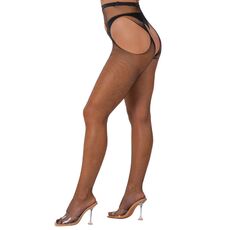 Colanti plasa Lace by LJ Negru, detaliu tesatura diamond-weave