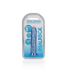 Dildo Straight Realistic REALROCK Albastru detaliu forma