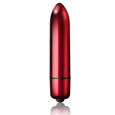Mini Vibrator Rocks Off Truly Yours Red Alert, produs pe fundal alb