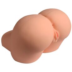 Masturbator Huge Vagina si Fund TPE Natural, cele doua orificii, unghi lateral