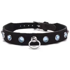 Zgarda Bondage Crystal Collar Light Blue