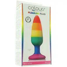 Plug anal Colours Pride Edition NS Novelties, ambalaj cutie, unghi lateral