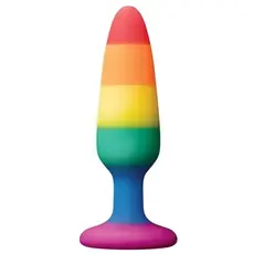 Plug anal Colours Pride Edition NS Novelties, Curcubeu, vedere frontala completa