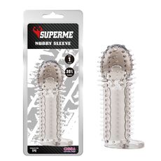 Prelungitor penis cu tepi Nubby Grey, detaliu